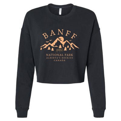Banff National Park Est 1885 Vintage Canada Cropped Pullover Crew