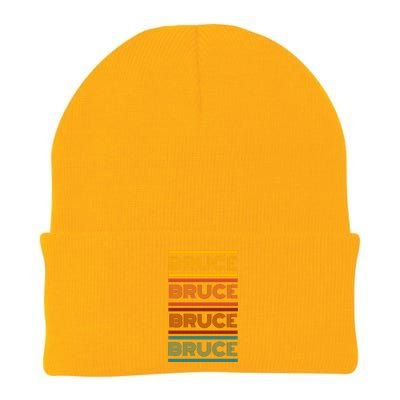 Bruce Name Personalized Vintage Retro Knit Cap Winter Beanie