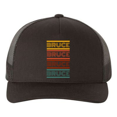 Bruce Name Personalized Vintage Retro Yupoong Adult 5-Panel Trucker Hat