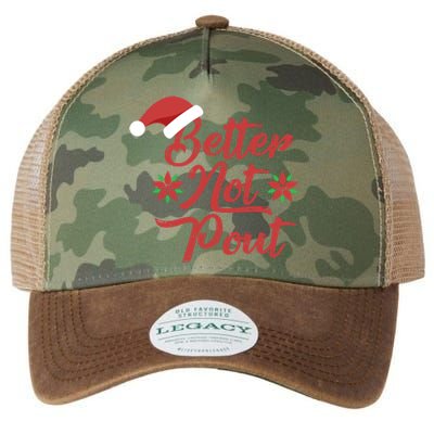 Better Not Pout Funny Christmas Song Santa Hat Holidays Funny Gift Legacy Tie Dye Trucker Hat