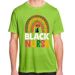 Black Nurse Power Rainbow African Black History Meaningful Gift Adult ChromaSoft Performance T-Shirt