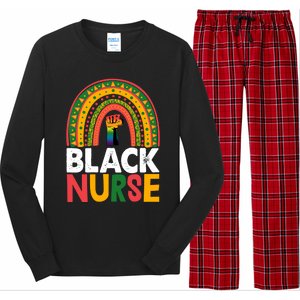 Black Nurse Power Rainbow African Black History Meaningful Gift Long Sleeve Pajama Set