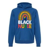 Black Nurse Power Rainbow African Black History Meaningful Gift Premium Hoodie