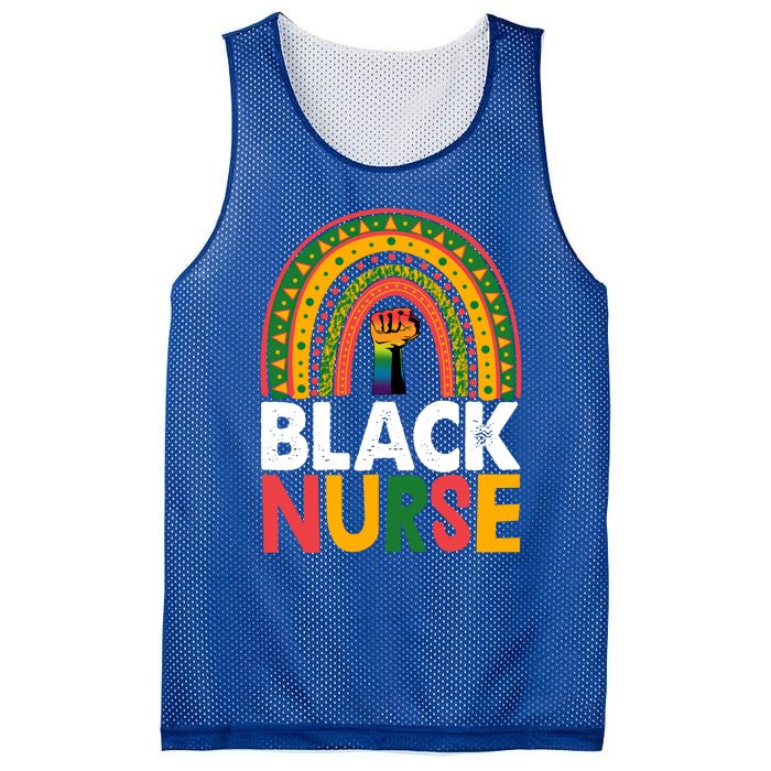 Black Nurse Power Rainbow African Black History Meaningful Gift Mesh Reversible Basketball Jersey Tank