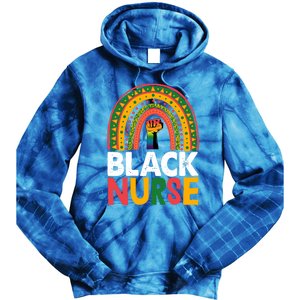 Black Nurse Power Rainbow African Black History Meaningful Gift Tie Dye Hoodie