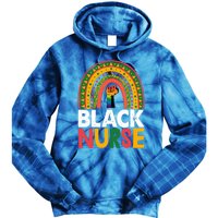 Black Nurse Power Rainbow African Black History Meaningful Gift Tie Dye Hoodie