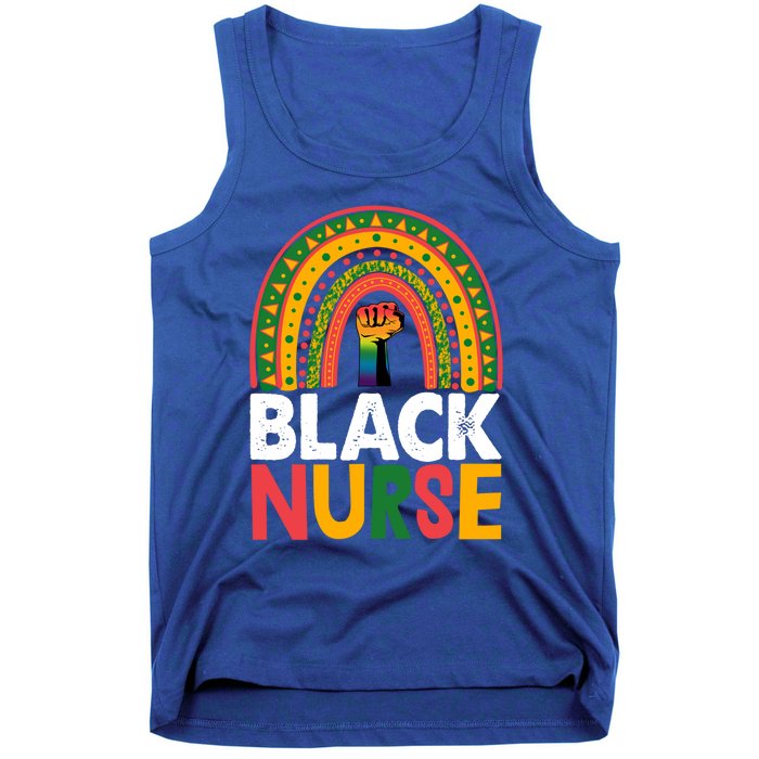 Black Nurse Power Rainbow African Black History Meaningful Gift Tank Top