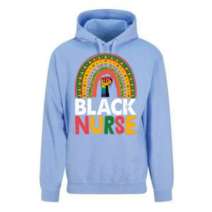 Black Nurse Power Rainbow African Black History Meaningful Gift Unisex Surf Hoodie