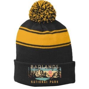 Badlands National Park Stripe Pom Pom Beanie