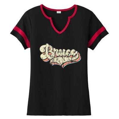 Bruce Name Personalized Ladies Halftime Notch Neck Tee