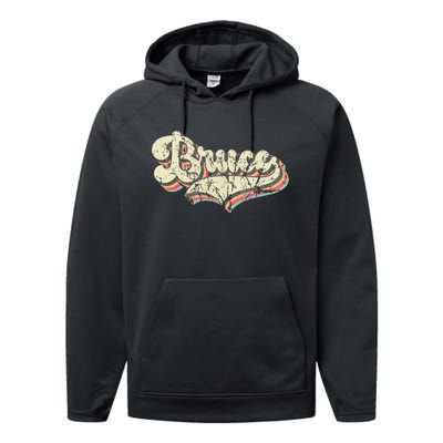 Bruce Name Personalized Performance Fleece Hoodie