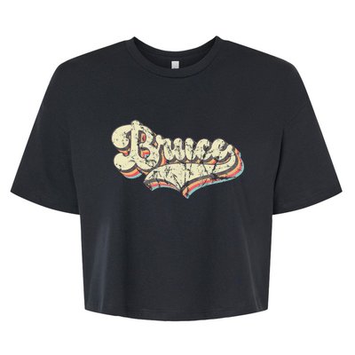 Bruce Name Personalized Bella+Canvas Jersey Crop Tee