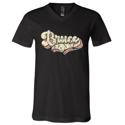 Bruce Name Personalized V-Neck T-Shirt