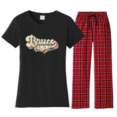 Bruce Name Personalized Women's Flannel Pajama Set