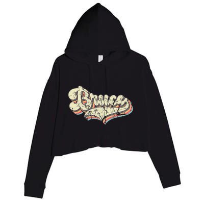 Bruce Name Personalized Crop Fleece Hoodie