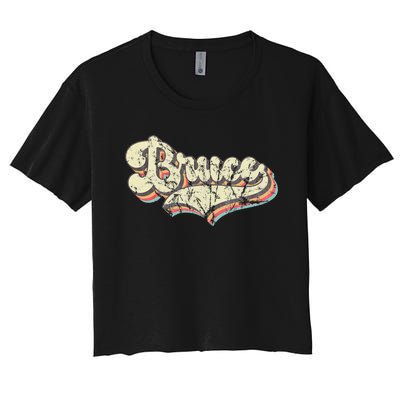 Bruce Name Personalized Women's Crop Top Tee