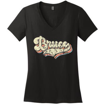 Bruce Name Personalized Women's V-Neck T-Shirt