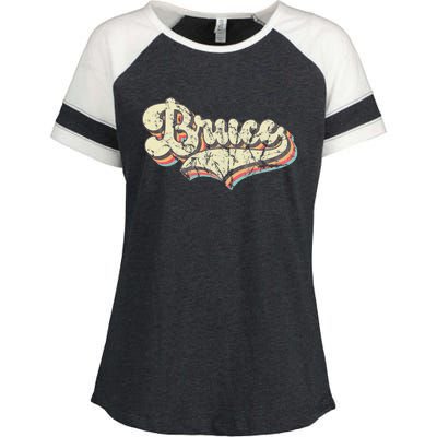 Bruce Name Personalized Enza Ladies Jersey Colorblock Tee