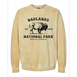 Badlands National Park South Dakota American Bison Souvenir Colorblast Crewneck Sweatshirt