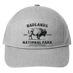 Badlands National Park South Dakota American Bison Souvenir 7-Panel Snapback Hat