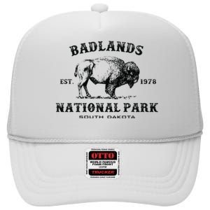 Badlands National Park South Dakota American Bison Souvenir High Crown Mesh Back Trucker Hat