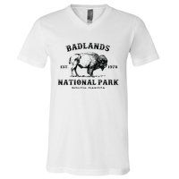 Badlands National Park South Dakota American Bison Souvenir V-Neck T-Shirt