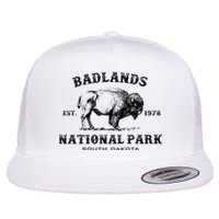 Badlands National Park South Dakota American Bison Souvenir Flat Bill Trucker Hat