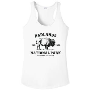 Badlands National Park South Dakota American Bison Souvenir Ladies PosiCharge Competitor Racerback Tank