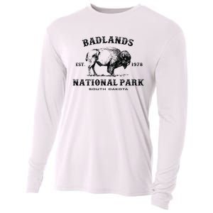 Badlands National Park South Dakota American Bison Souvenir Cooling Performance Long Sleeve Crew