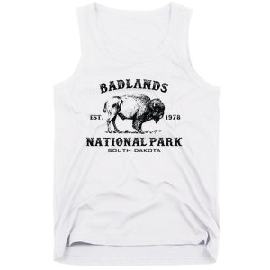 Badlands National Park South Dakota American Bison Souvenir Tank Top