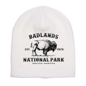 Badlands National Park South Dakota American Bison Souvenir Short Acrylic Beanie