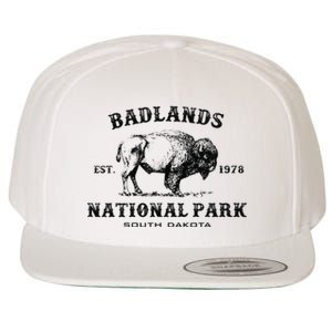 Badlands National Park South Dakota American Bison Souvenir Wool Snapback Cap