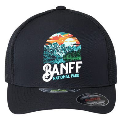 Banff National Park Lake Louise Canada Vintage Graphic Funny Gift Flexfit Unipanel Trucker Cap