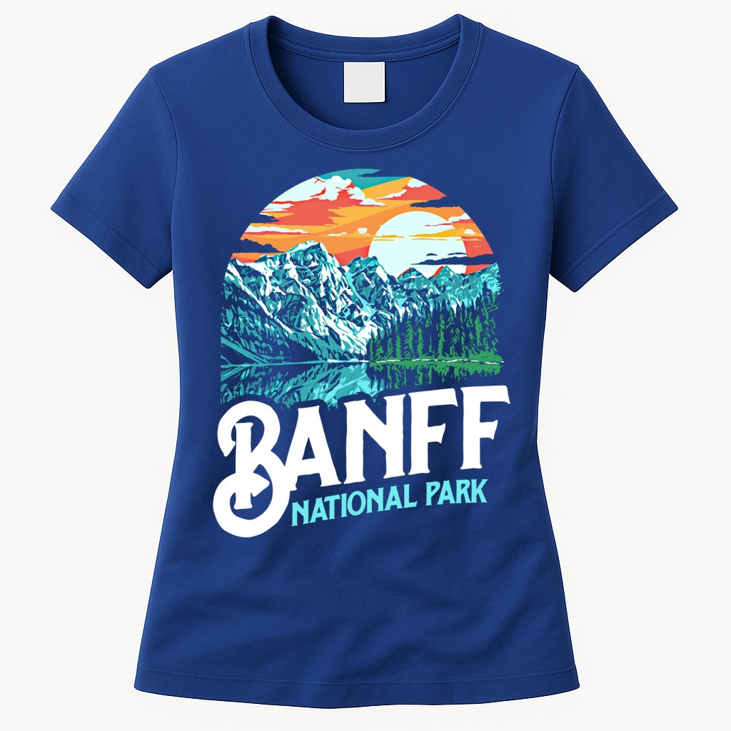 Banff National Park Lake Louise Canada Vintage Graphic Funny Gift Womens T-Shirt