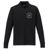 Badlands National Park Retro Hiking Vintage South Dakota Mom Performance Long Sleeve Polo