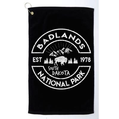 Badlands National Park Retro Hiking Vintage South Dakota Mom Golf Towel