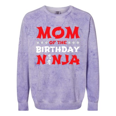 Birthday Ninja - Party - Mom of the Birthday Ninja Colorblast Crewneck Sweatshirt