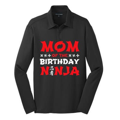 Birthday Ninja - Party - Mom of the Birthday Ninja Silk Touch Performance Long Sleeve Polo