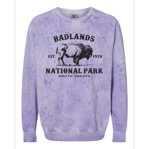 Badlands National Park South Dakota American Bison Souvenir Colorblast Crewneck Sweatshirt