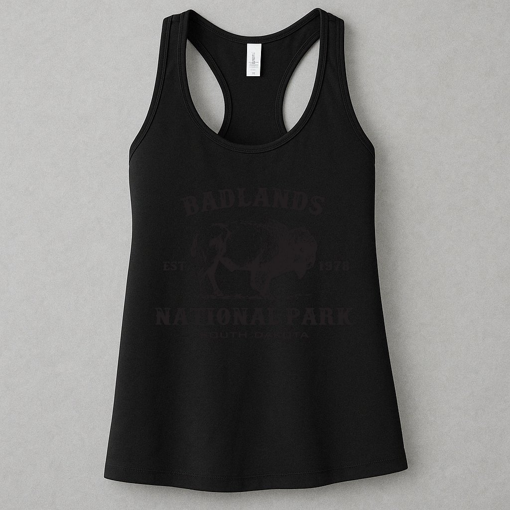 Badlands National Park South Dakota American Bison Souvenir Womens Tank Top