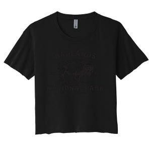 Badlands National Park South Dakota American Bison Souvenir Women's Crop Top Tee