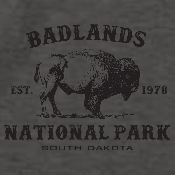Badlands National Park South Dakota American Bison Souvenir Vector Backpack