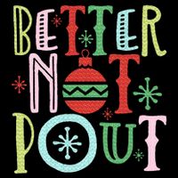 Better Not Pout Funny Christmas Pun Gift Distressed Drawstring Bag