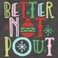 Better Not Pout Funny Christmas Pun Gift Distressed Vector Backpack
