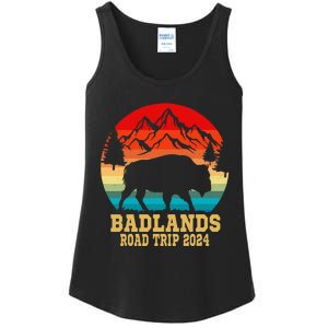 Badlands National Park South Dakota Buffalo Bison Road Trip Ladies Essential Tank