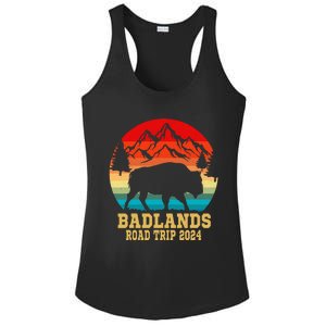 Badlands National Park South Dakota Buffalo Bison Road Trip Ladies PosiCharge Competitor Racerback Tank