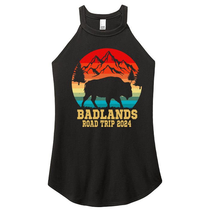 Badlands National Park South Dakota Buffalo Bison Road Trip Women's Perfect Tri Rocker Tank