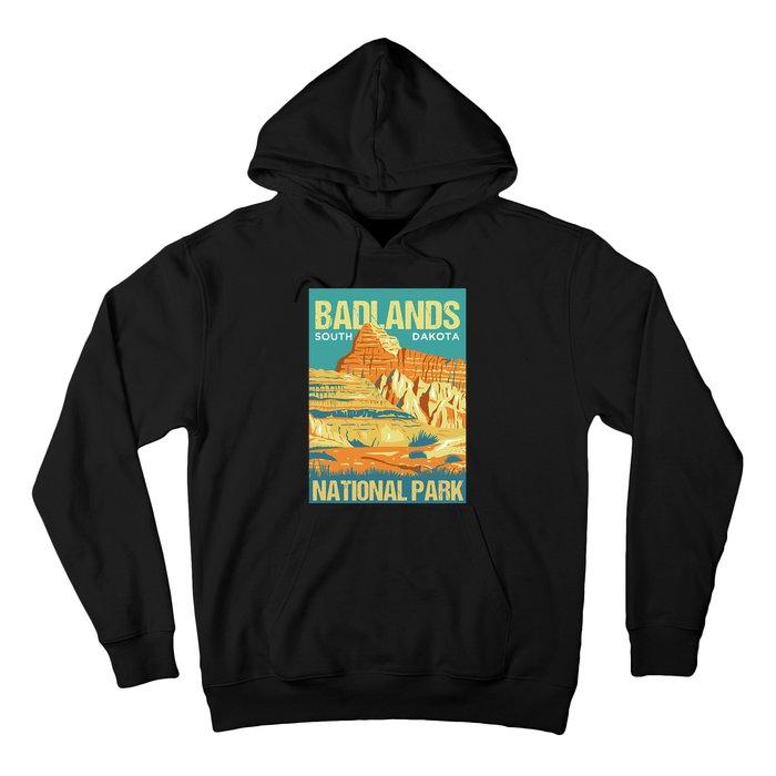 Badlands National Park South Dakota Poster Design Hoodie