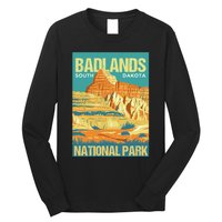 Badlands National Park South Dakota Poster Design Long Sleeve Shirt