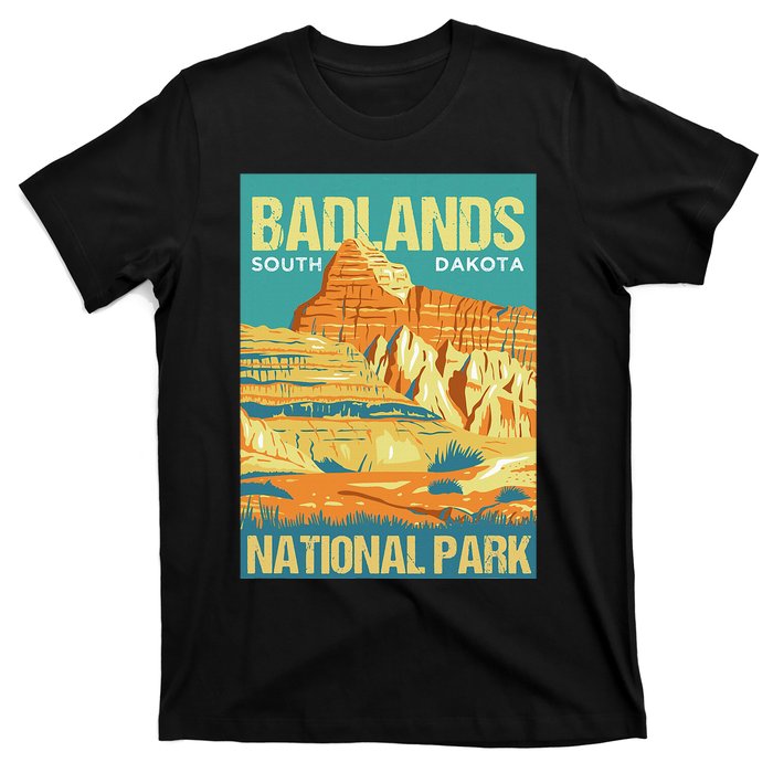 Badlands National Park South Dakota Poster Design T-Shirt